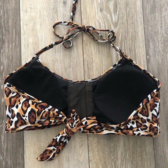 Victoria’s Secret bikini leopard print top sz L - Picture 3 of 4